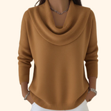 Victoire™ | Pull Doux à Col Bénitier Marron