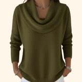 Victoire™ | Pull Doux à Col Bénitier Vert