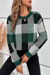 Eline™ | Pull léger à maille à carreaux
