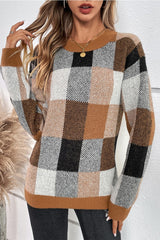 Eline™ | Pull léger à maille à carreaux