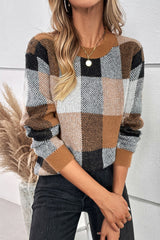 Eline™ | Pull léger à maille à carreaux