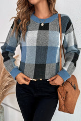 Eline™ | Pull léger à maille à carreaux